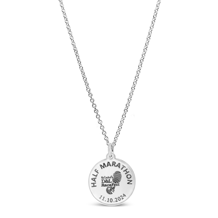 D&L Heritage Half Marathon Disc Necklace