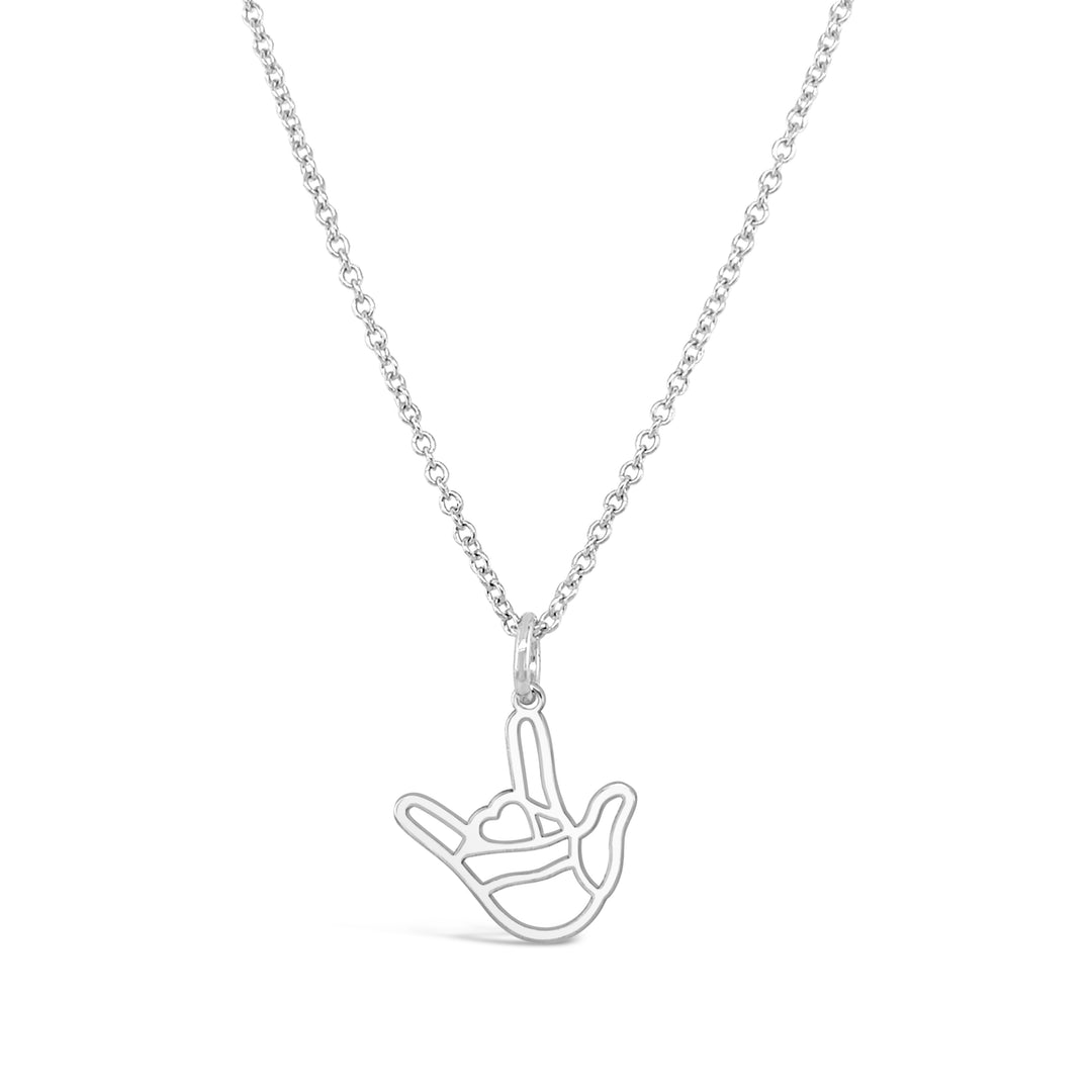 I Love You ASL Charm Necklace