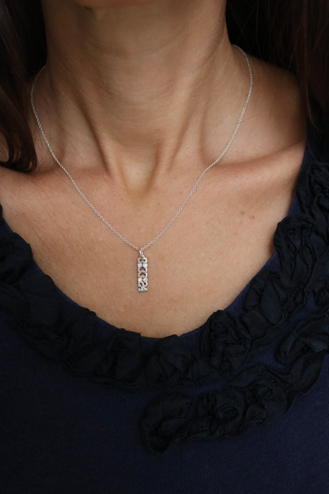 PR Pendant Necklace with Diamond