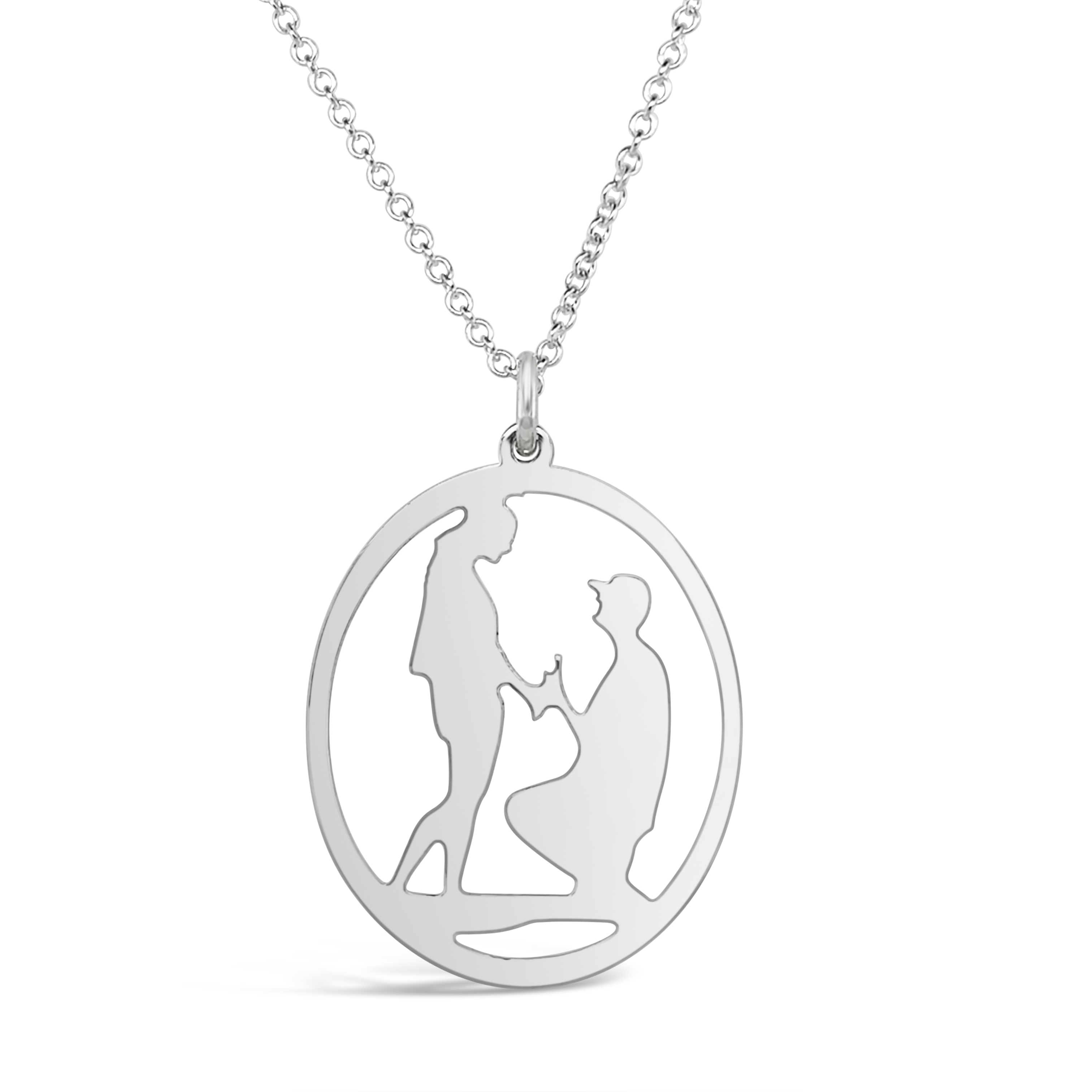 Personalized Silhouette Charm Necklace
